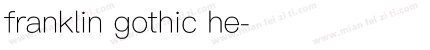 franklin gothic he字体转换